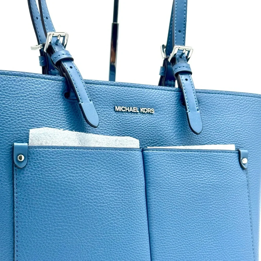 Michael Kors Jet Set Medium Double Pocket Tote Bag Cornflower